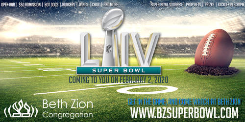Banner Image for Beth Zion Annual Super Bowl Party